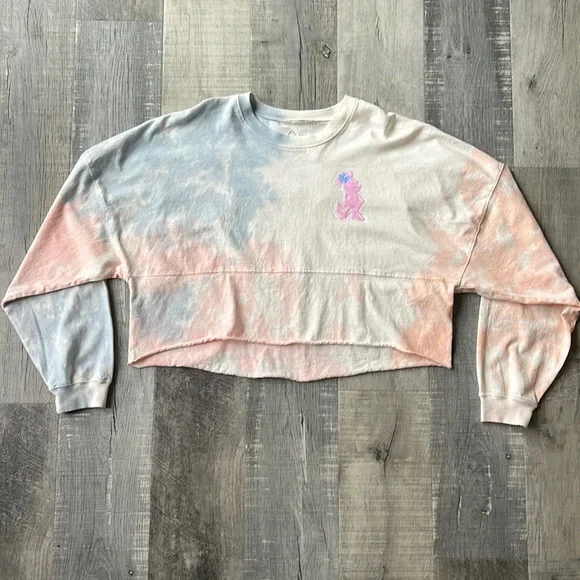 Disney Aulani Minnie Mouse Tie Dye Semi-Cropped Spirit Jersey EUC - Picture 2 of 5